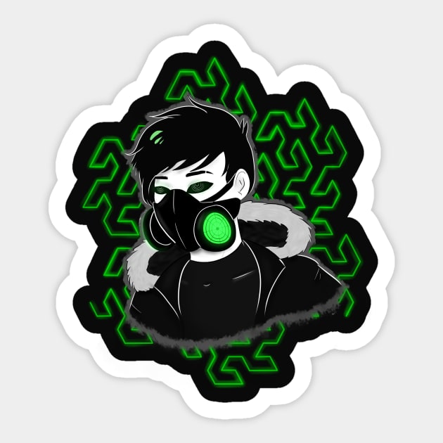 Toxic Gas Mask Sticker by Arumata